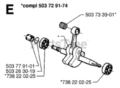 Husqvarna 365 - Husqvarna Chainsaw (SN: 19974900001 - 19991400000) CRANKSHAFT