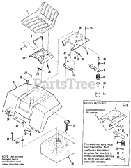 Simplicity 1692439 - Simplicity Landlord 44" Garden Tractor, 16hp Seat, Deck &amp; Fuel Tank Group