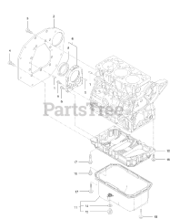 Toro 72028 (7500-D) - Toro 60" Z Master Zero-Turn Mower, Rear-Discharge Deck (SN: 416262337 - 416288793) Flywheel Housing and Oil Sump Assembly