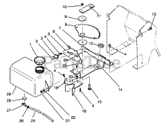Toro 72041 (244-H) - Toro Yard Tractor (SN: 039000001 - 039999999) (1993) Fuel Tank And Steering Bracket Assembly