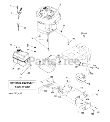 Jonsered LT 2217 CMA (960610239-00) - Jonsered Lawn Tractor (2009-01) ENGINE