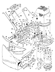Lawn-Boy 5501 - Lawn-Boy Walk-Behind Mower (SN: 300000001 - 399999999) (1973) Model 8231 Self-Propelled With Grasscatcher Parts List