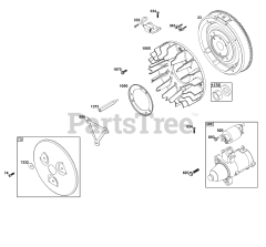Briggs & Stratton 613277-0120-E1 - Briggs & Stratton Horizontal Engine Flywheel, Ignition, and Starter Group