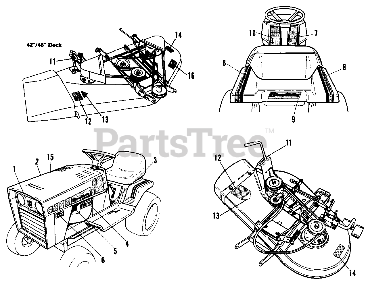 Simplicity 5212.5 H (1691235) Simplicity Lawn Tractor, 12.5hp Decal