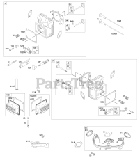 Briggs & Stratton 44U577-0001-H1 - Briggs & Stratton Vertical Engine Cylinder Head, Intake Manifold