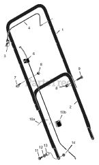 Murray 20104D - Murray 20" Walk-Behind Mower (2002) Handle Assembly