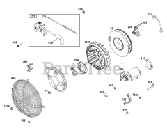 Briggs & Stratton 386447-0473-B5 - Briggs & Stratton Horizontal Engine Flywheel, Ignition, and Starter Group
