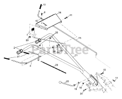 Maxim MX R500 P - Maxim Tiller (2003) Handle Assembly
