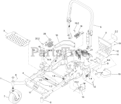 Toro 74915 CP - Toro 60" Z Master Zero-Turn Mower, Side-Discharge Deck (SN: 311000001 - 311999999) (2011) Frame and Caster Assembly