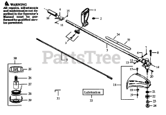 Weed Eater XT 90 - Weed Eater String Trimmer Driveshaft &amp; Cutting Head