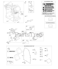 Briggs & Stratton 354445-0424-E1 - Briggs & Stratton Horizontal Engine Camshaft, Crankshaft, Cylinder, Gasket Set-Engine, Piston, Rings, Connecting Rod