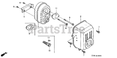 Honda GC135 QHA1 (GCAJ) - Honda Engine, Made in Japan (SN: GCAJ-1000001 - GCAJ-9999999) MUFFLER
