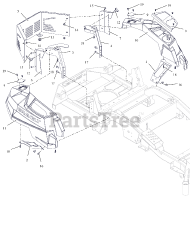 Gravely 991160 (ZT HD 44) - Gravely 44" Zero-Turn Mower, Kawasaki FR (SN: 025000 - 034999) Engine Guard And Fenders