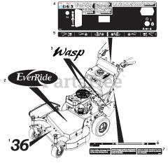 EverRide 988412 (EGWKA1548S) - EverRide Pro Walk-Behind Mower (SN: 000101 - 000400) Decals-Style