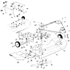 MTD 19801S - MTD Mower Deck Assembly Only (1985)