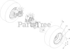 Toro 74925 TE (6000) - Toro 152cm Z Master Zero-Turn Mower, Side-Discharge Deck (SN: 404320000 - 999999999) Rear Wheel Assembly