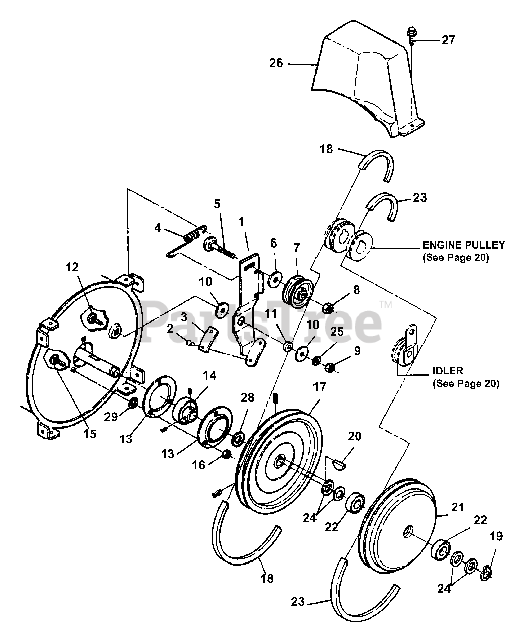 Snapper 8246 (84924) Snapper 24" Snow Thrower, 8hp Belts, Idler