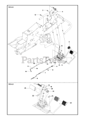Husqvarna R 216 (967150601) - Husqvarna Swedish Riding Mower (2013) PEDALS