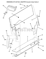 Snapper 7063338 - Snapper Windshield Kit Grounds Cruiser Windshield Kit w/Muffler
