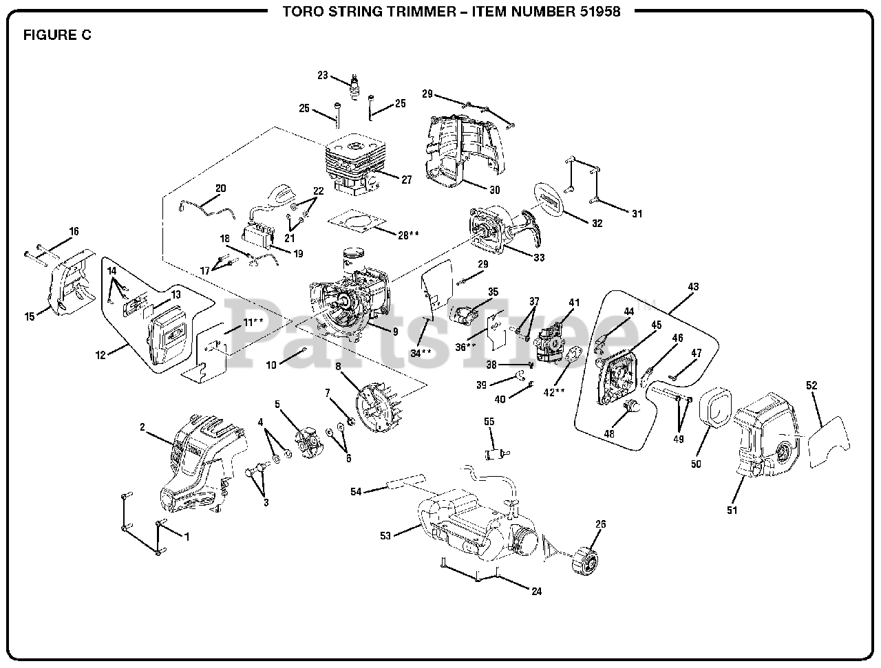 Toro 51958 (090309026) Toro String Trimmer, Revision 01 (SN