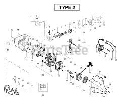 Weed Eater XT 400 - Weed Eater String Trimmer, Type 2 Engine Assembly Type 2