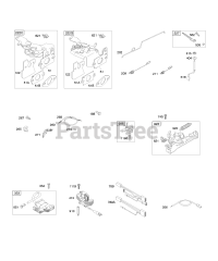 Briggs & Stratton 111602-0175-E1 - Briggs & Stratton Vertical Engine Controls, Flywheel Brake, Governor Spring, Ignition