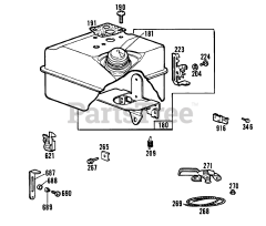 Briggs & Stratton 81232-8111-01 - Briggs & Stratton Horizontal Engine Fuel Tank Assembly