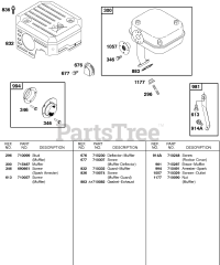 Briggs & Stratton 85462-0272-E2 - Briggs & Stratton Horizontal Engine Muffler