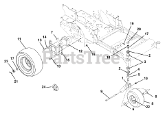 Gravely 992065 (PM 44Z) - Gravely Pro-Master 44" Zero-Turn Mower, 17hp Kawasaki (SN: 000101 - 001499)
