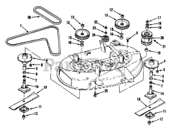 Toro 05-38SY02 - Toro 38" Side-Discharge Mower Deck (SN: 010000001 - 019999999) (1991) Deck Assembly (continued) 2