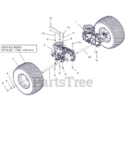 Ariens 915225 - Ariens Ikon-X 52" Zero-Turn Mower, Kawasaki FR, CARB (SN: 035000 - 044999) Rear Tires and Transaxles