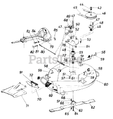 MTD 196-795-000 - MTD Mower Deck Assembly Only (1986)