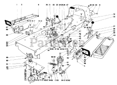 Toro 57017 - Toro 25" Lawn Tractor (SN: 003000001 - 003999999) (1973) Frame Assembly