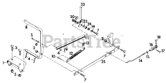 Gravely 987015 (8123) - Gravely Lawn Tractor, 12hp, With Hydraulic Lift (SN: 000101 & Above) BRAKE LINKAGE