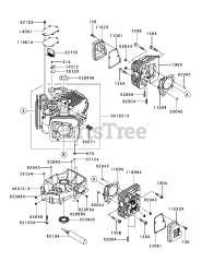 Cub Cadet Z-Force SZ48 (17AIDGHB010) - Cub Cadet 48" Z-Force S Zero-Turn Mower, Kawasaki (2014) Kawasaki FR730V-AS05 Cylinder &amp; Crankcase