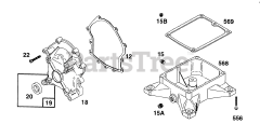 Briggs & Stratton 402445-1208-01 - Briggs & Stratton Horizontal Engine Crankcase Cover,Sump Base