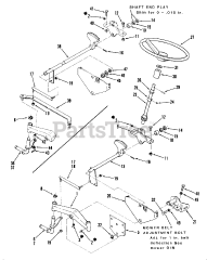 Toro D2-113701 (LT-1136) - Toro Lawn Tractor (1983) Front Axle And Steering (mower Hanger)