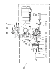 Murray S-1543 - Murray 50cc ATV (2002) Carburetor Assembly