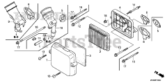 Honda GX100 RT KRSB/A (GCCCT) - Honda Engine, Made in Thailand (SN: GCCCT-2000001 - GCCCT-9999999) AIR CLEANER