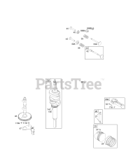 Briggs & Stratton 461707-0143-E2 - Briggs & Stratton Vertical Engine Cam, Crankshaft, Pistons, Valves