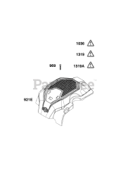 Briggs & Stratton 93J02-0119-F1 - Briggs & Stratton Vertical Engine Blower Housing Group