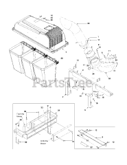 Cub Cadet 582 (590-582-150) - Cub Cadet Rear Triple Bagger General Assembly
