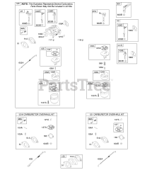 Briggs & Stratton 20H132-0110-B1 - Briggs & Stratton Horizontal Engine Carburetor, Kit - Carburetor Overhaul