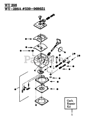 Weed Eater TBC 57 - Weed Eater String Trimmer CARBURETOR WA-298, WT-298A