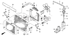 Honda H4518 H HSA/C (MZAT) - Honda Lawn Tractor, Made in Japan (SN: MZAT-3000001 - MZAT-3999999) RADIATOR (H4514H, H4518H)