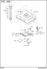 Subaru Robin EH092D10000 (EH092) - Subaru Robin Rammer Engine 600 Fuel &amp; Lubricant