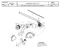 Poulan Pro U 1000 E (579247401) - Poulan Pro Edger Attachment (2011-09)