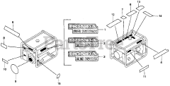 Honda EM3500X A (EA6) - Honda Generator, Made in Japan (SN: EA6-2000001 - EA6-3000000) LABEL (EM, EB)