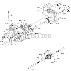 Toro 1-0481 (C-160) - Toro Lawn Tractor (1975) 4.010 Transaxle (fig. 4a)