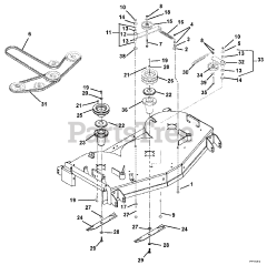Gravely 988116 (HR 1548 FLP) - Gravely Pro-Hydro 48